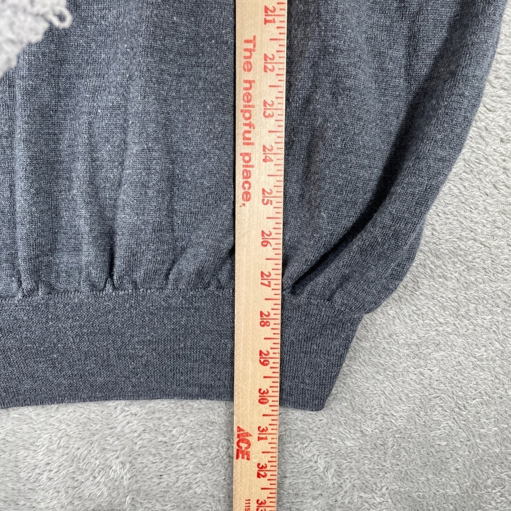 Peter Millar Sweater Mens 2XL Gray Merino Wool Silk Blend Crewneck Pullover - Picture 5 of 7